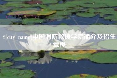 阳泉中国消防救援学院简介及招生章程