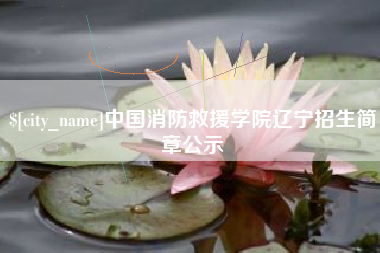 阳泉中国消防救援学院辽宁招生简章公示