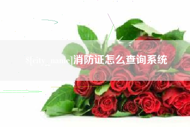 阳泉消防证怎么查询系统