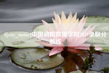 阳泉中国消防救援学院2019录取分数线