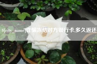 阳泉诈骗冻结对方银行卡,多久返还
