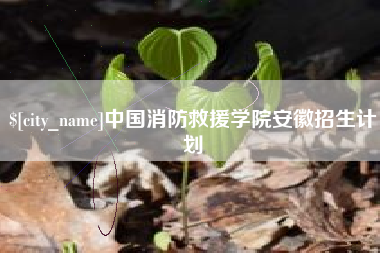 阳泉中国消防救援学院安徽招生计划