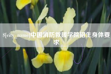 阳泉中国消防救援学院招生身体要求