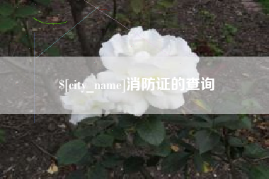 阳泉消防证的查询