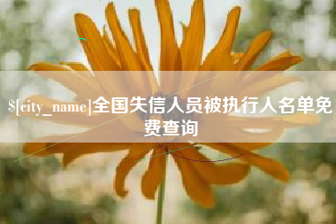 阳泉全国失信人员被执行人名单免费查询