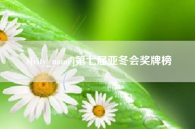 阳泉第七届亚冬会奖牌榜