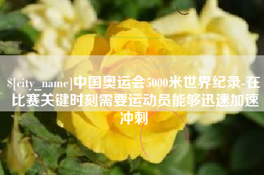 阳泉中国奥运会5000米世界纪录-在比赛关键时刻需要运动员能够迅速加速冲刺