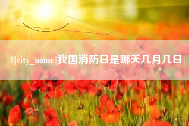 阳泉我国消防日是哪天几月几日