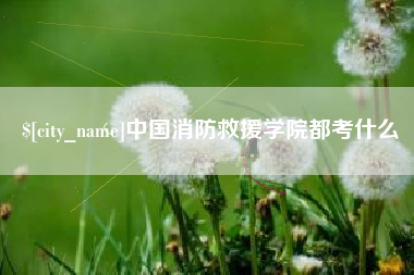 阳泉中国消防救援学院都考什么