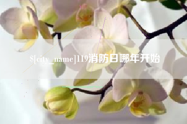 阳泉119消防日哪年开始