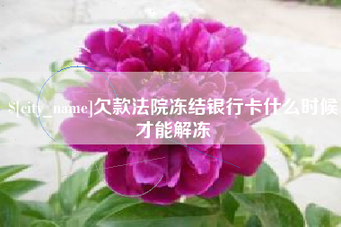 阳泉欠款法院冻结银行卡什么时候才能解冻