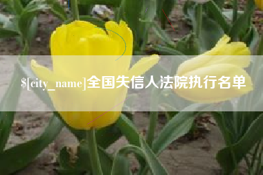 阳泉全国失信人法院执行名单