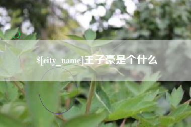 阳泉王子豪是个什么
